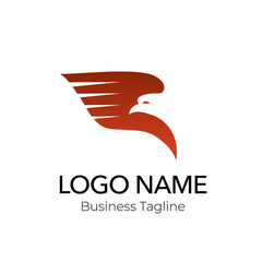 Red bird logo design vector