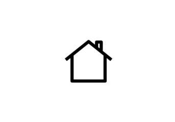 Minimalist House Icon Perfect for Website App or Branding Projects on transparent background