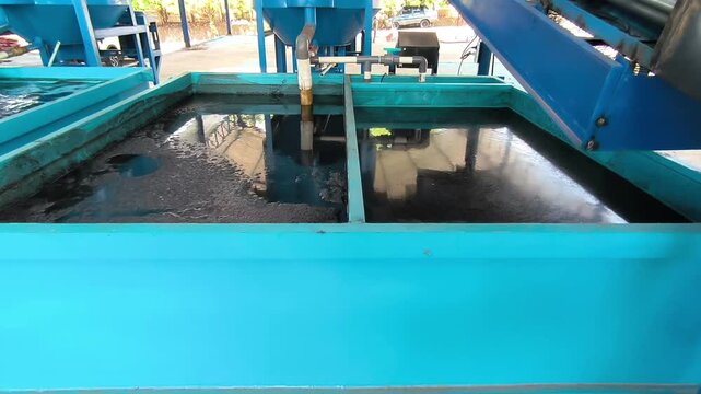 Water disposal tank filtered from the incinerator, Tapos, Indonesia, August 3, 2025