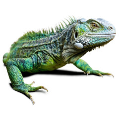 Obraz premium Isolated high-resolution image of iguana with detailed scales.