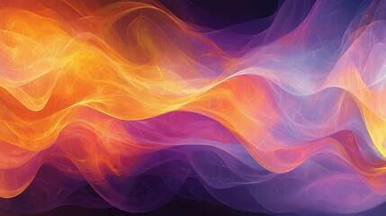 Obraz premium Abstract waves of vibrant colors, flowing and dynamic, creating an ethereal and mesmerizing effect