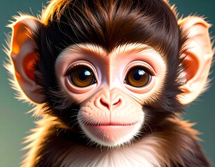 Cute monkey portrait