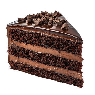 A decadent slice of Devils food cake featuring