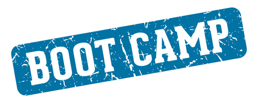 boot camp rectangular sign. boot camp stamp