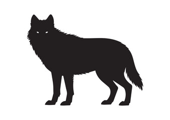 Wolf silhouette vector illustration