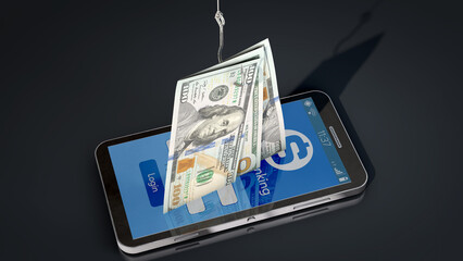 Betrug beim Online-Banking, US Dollarscheine