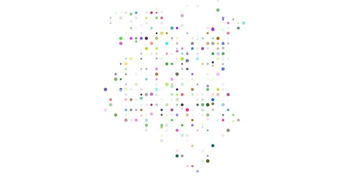 Generative abstract Kenya made of particle swarm