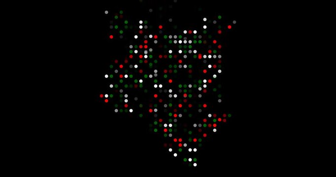 Generative dots forming map of Kenya