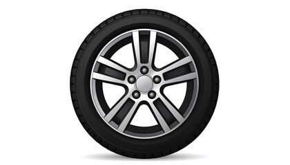 Obraz premium Sleek automotive wheel design with a modern spoke pattern enhancing performance visuals