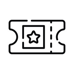A linear icon showing entry event ticket