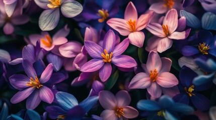 Fototapeta premium Floral tapestry showcasing a kaleidoscope of colors in a serene floral arrangement