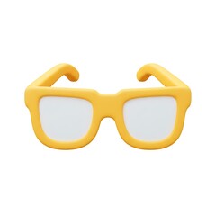 Fototapeta premium Yellow eyeglasses accessory illustration