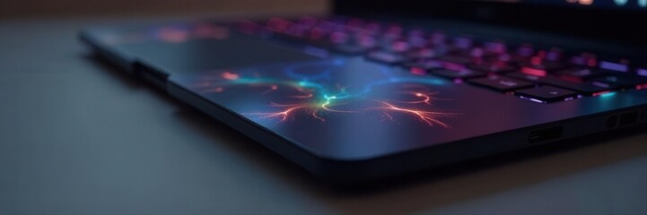 Ultra-thin black computer monitor, sharp edges, glossy finish , business, graphic, sleek