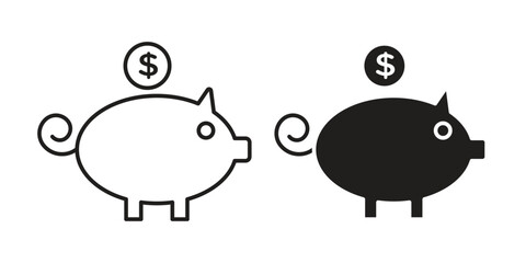 Piggy bank icon