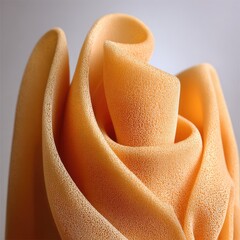 Abstract orange textured form