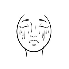 AI Generative. Minimalist Crying Emoji with a Teardrop. 13
