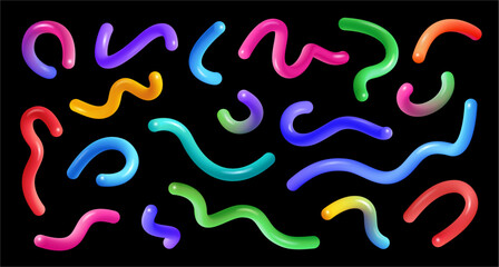 Abstract line elements with flowing, dynamic curves and smooth gradient transitions. Vector wireframe or ribbon in motion. 3D digital design or technology visuals, modern or futuristic compositions