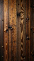 Obraz premium Seamless brown wood wall; vintage, weathered planks , planks, paneling, rustic