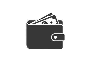 Obraz premium Closeup of a Closed Leather Wallet with Coins Inside on transparent background