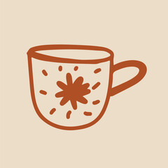 Tea Cups Collection Line Drawing Sketch