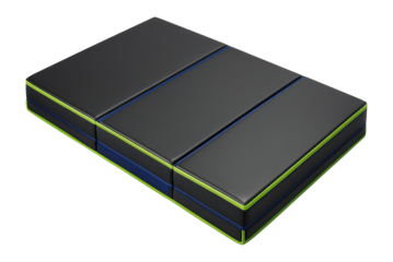 Foldable gymnastics mat with Velcro strips for home practice