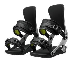 Aluminum snowboard bindings with adjustable ankle straps for freestyle riding