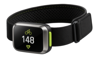 Heart rate monitoring bike tracker with chest strap for competitive racing