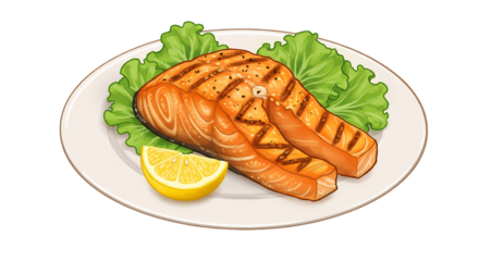 焼き鮭のジューシーな一品、食欲をそそる彩り！