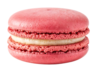 Macaron (pink) , isolated on transparent background, png