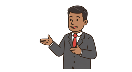 親しみやすい笑顔のビジネスマンイラスト