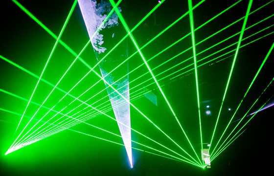 futuristic lights. Cyberpunk background. Abstract lasers  glowing lines  neon lights  abstract psychedelic background  ultraviolet  pink blue green vibrant colors - Powered by Adobe