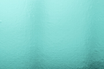 Teal green background foil leaf metallic turquoise cyan blue texture shinny wrapping paper bright wallpaper for design decoration element