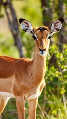 Fototapeta premium Close-up of a young impala in a savanna