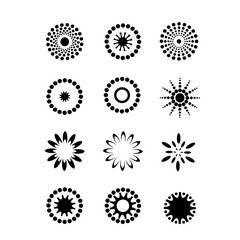 Black Ornament Abstract Classic Geometric Vector Design Collection