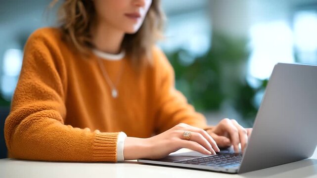 Creative Copywriter Conducting Online Research for Magazine Project on Laptop. Content Creation,Digital Writing, Research Skills, Article Development, Content Strategy