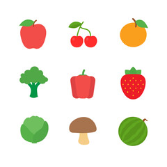 Fruit Vegetable Vector Design Collection