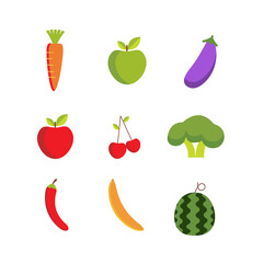 Fruit Vegetable Vector Design Collection