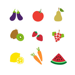 Fruit Vegetable Vector Design Collection