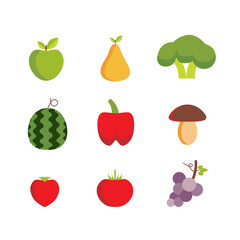 Fruit Vegetable Vector Design Collection
