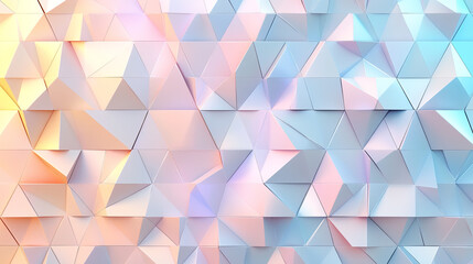 Fototapeta premium Abstract geometric pattern of overlapping triangles in pastel colors (2)