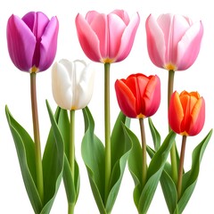 Obraz premium Colorful tulip bouquet