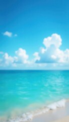 Fototapeta premium Vivid azure sky, subtly blurred, ethereal feel, sky, visual, background