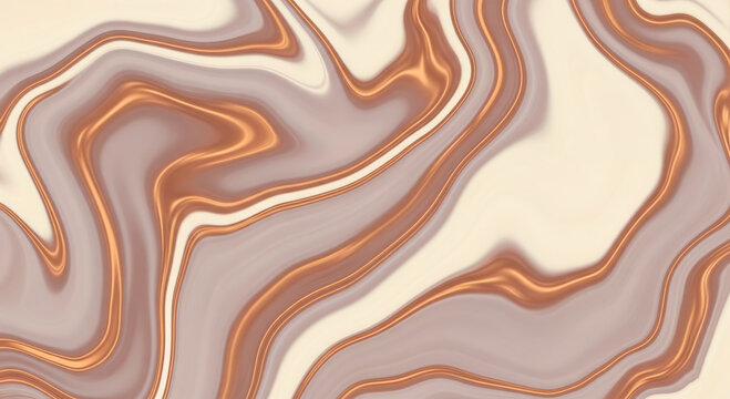 Abstract beige and rose gold marble texture, fluid art background