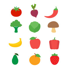 Fruit Vegetable Vector Design Collection