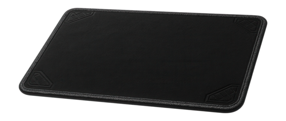 Black felt card mat with non-slip backing for poker nights