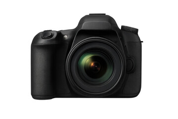 Fototapeta premium Modern digital single-lens reflex camera on transparent background