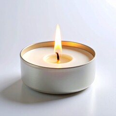 Diwali diya or wax candle on white background