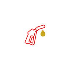 Fuel pump icon logo flat vector design © kmhbDOes
