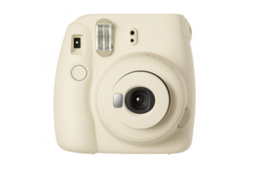 Compact instant camera with transparent background