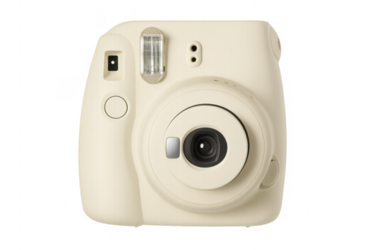 Compact instant camera with transparent background